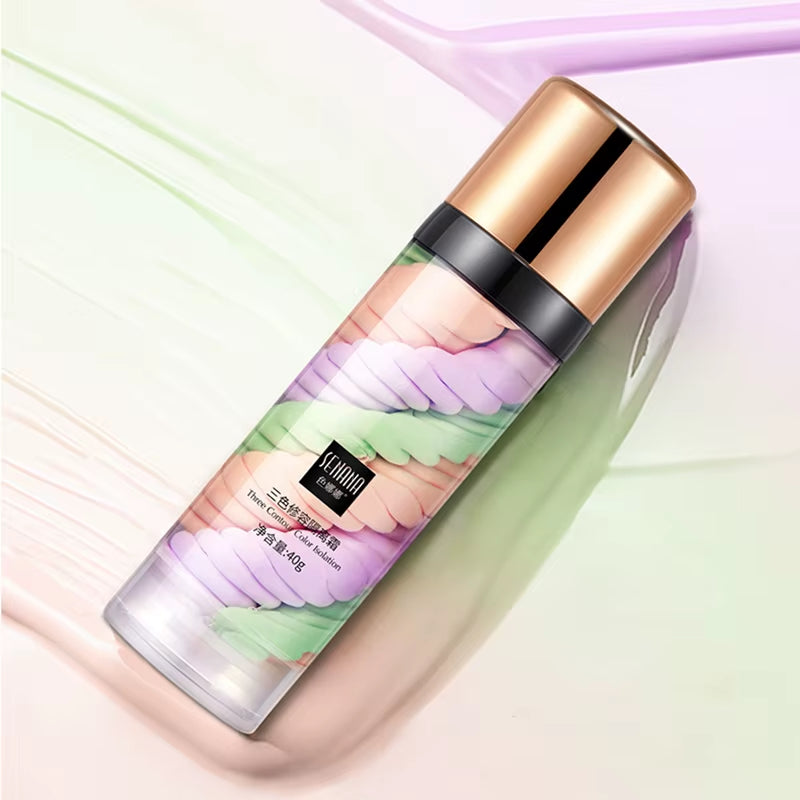 Three Color Press Release Cream Concealer Isolate Makeup Facial Base Brightening Cream