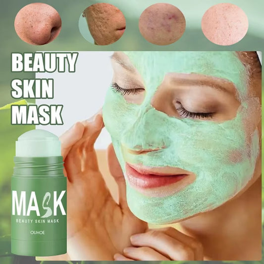 Green Tea Deep Cleansing Detoxing Pore Cleaner for Face Black Heads Purifying Clay Blackhead Remover Moisturing Face Mud Mask