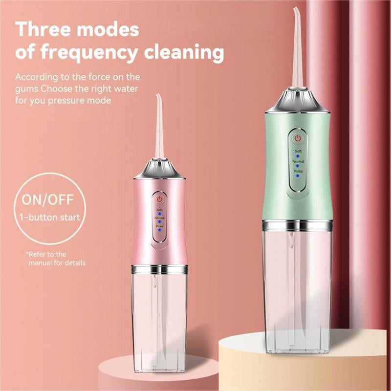 Electric Water Flosser, Portable Rechargeable Oral Irrigator with 4Pcs Multifunctional Nozzle for Home & Travel, Personal Oral Care Appliance, Winter & New Year Gift, Stocking Fillers, Thanksgiving Gift, Valentine'S Day Gift, Electric Teeth Cleaner