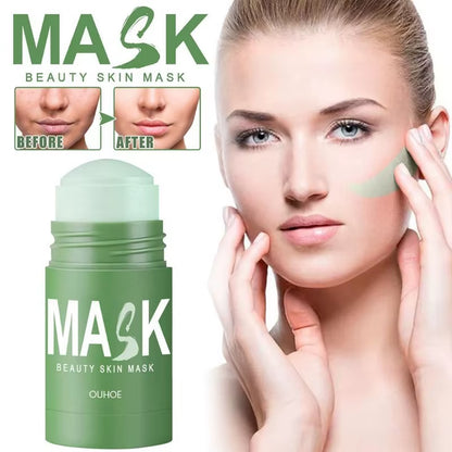 Green Tea Deep Cleansing Detoxing Pore Cleaner for Face Black Heads Purifying Clay Blackhead Remover Moisturing Face Mud Mask