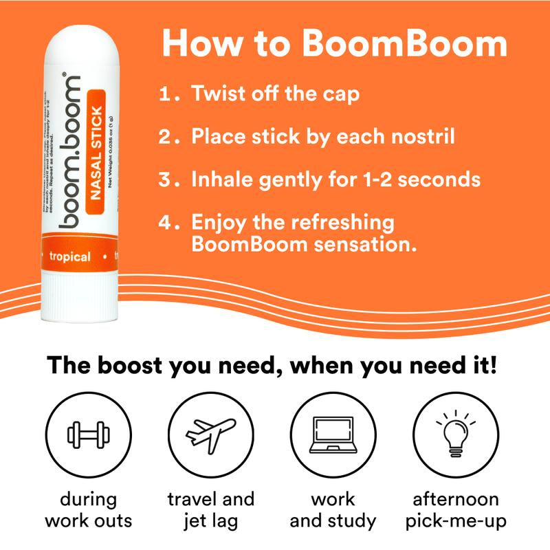 Boomboom Nasal Stick: Powerful Essential Oil Vapors | Featured on Shark Tank | Breathe in Life