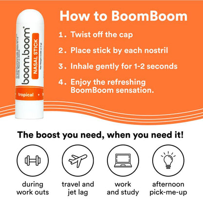 Boomboom Nasal Stick: Powerful Essential Oil Vapors | Featured on Shark Tank | Breathe in Life