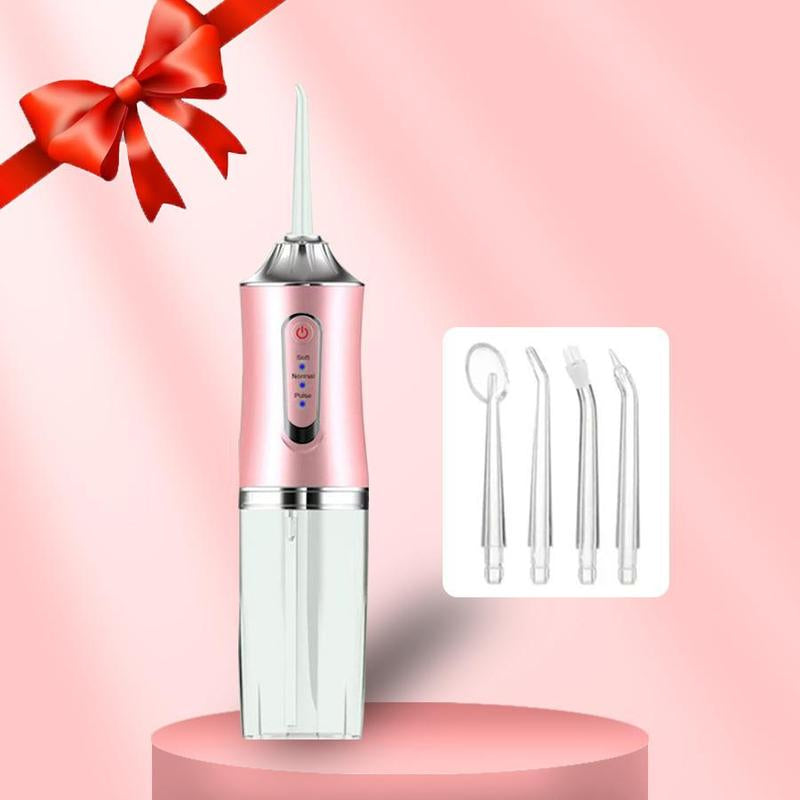 Electric Water Flosser, Portable Rechargeable Oral Irrigator with 4Pcs Multifunctional Nozzle for Home & Travel, Personal Oral Care Appliance, Winter & New Year Gift, Stocking Fillers, Thanksgiving Gift, Valentine'S Day Gift, Electric Teeth Cleaner