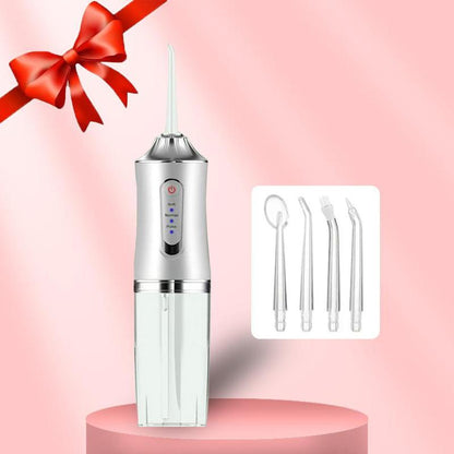 Electric Water Flosser, Portable Rechargeable Oral Irrigator with 4Pcs Multifunctional Nozzle for Home & Travel, Personal Oral Care Appliance, Winter & New Year Gift, Stocking Fillers, Thanksgiving Gift, Valentine'S Day Gift, Electric Teeth Cleaner